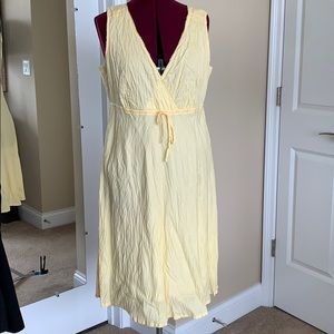 EddieBauer wrinkle-fabric yellow sundress